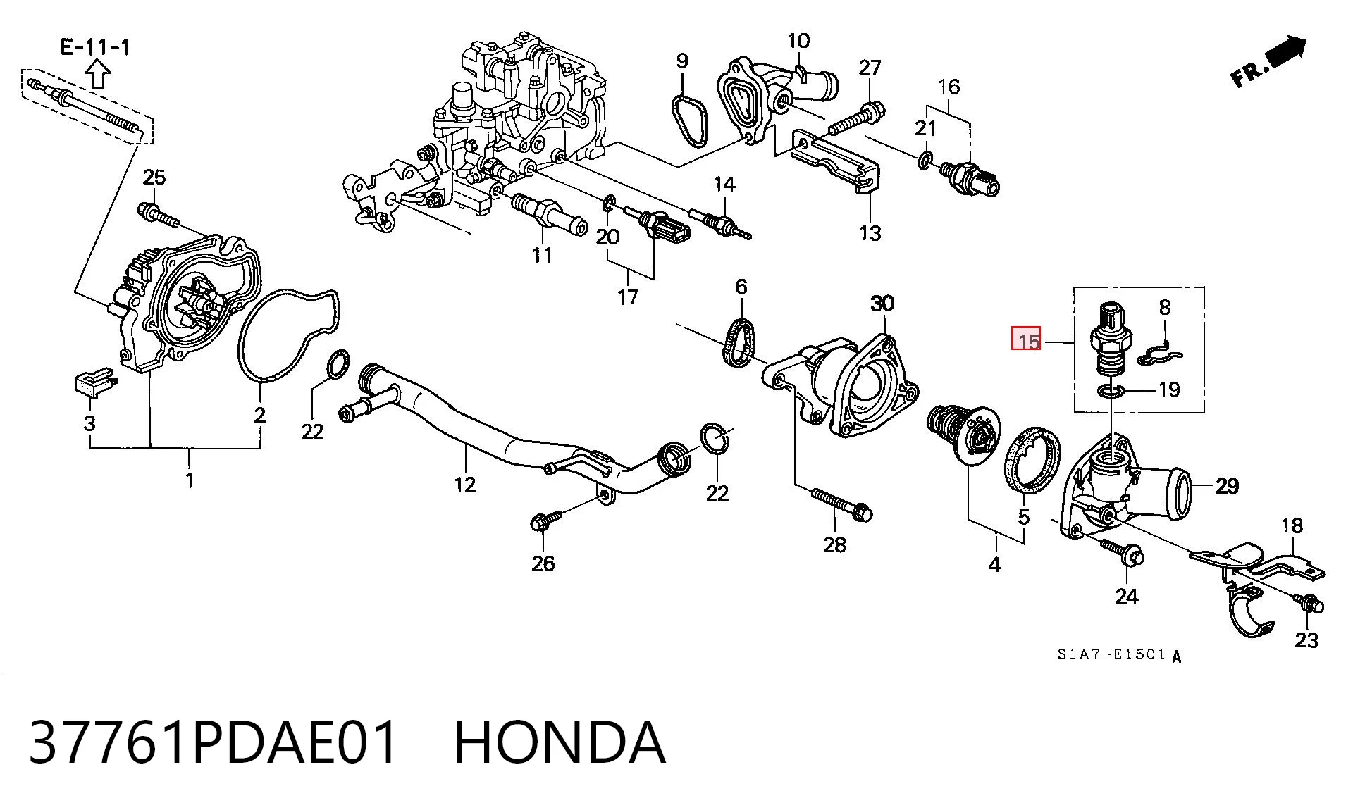 37761PDAE01 Honda