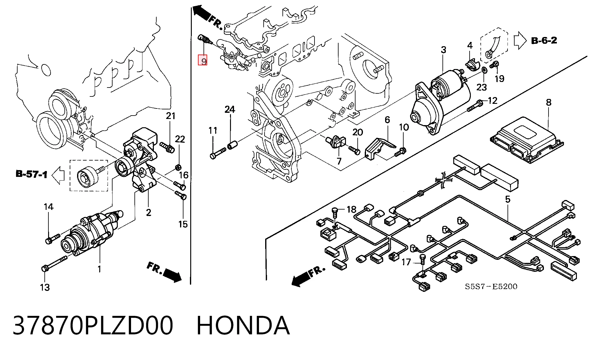 37870PLZD00 Honda