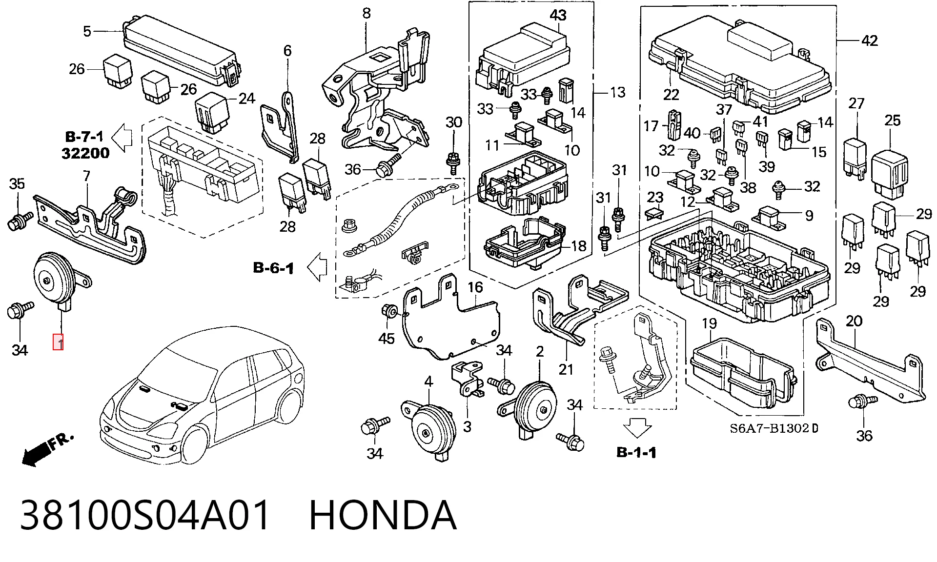 Sinal sonoro (cláxon) Honda HR-V GH ao melhor preço