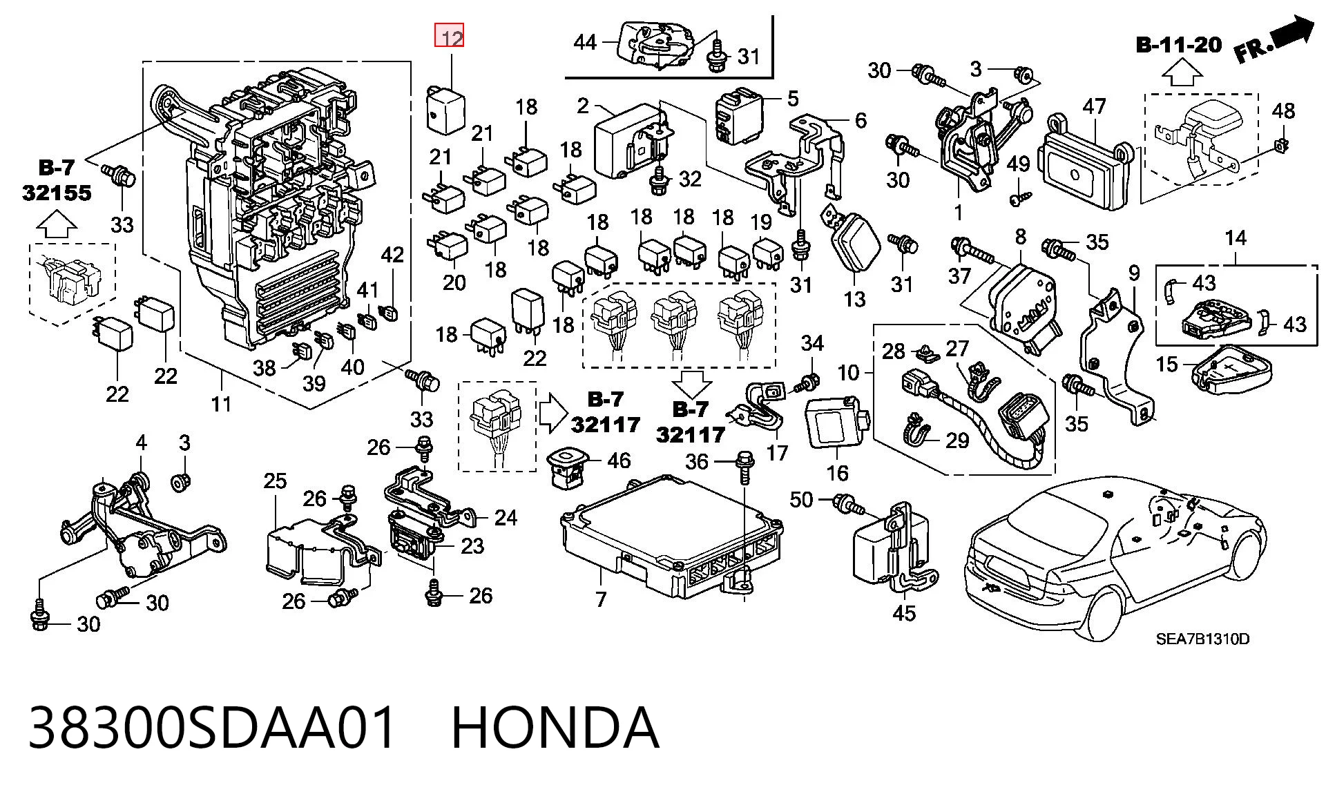 Relê de pisca-pisca para Honda Accord VII CM, CN