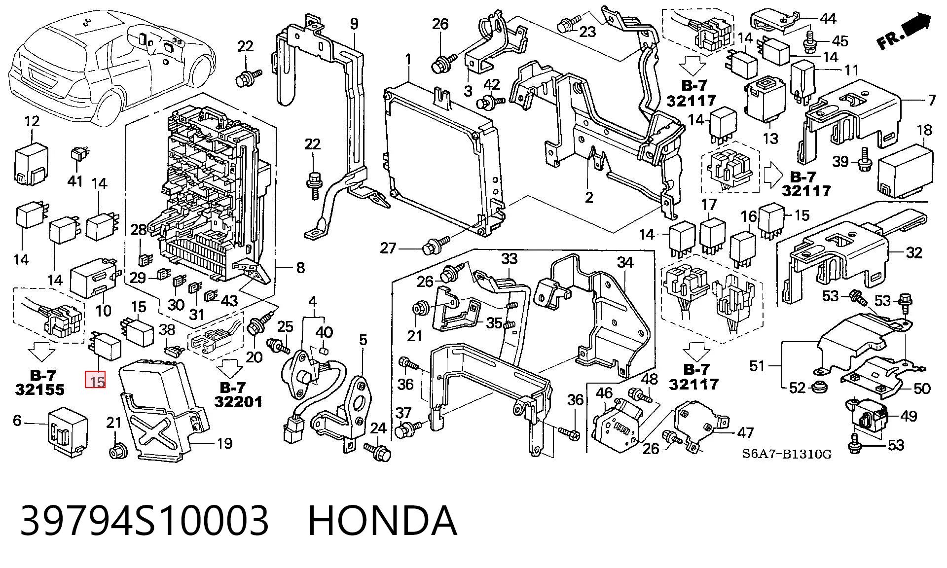 39794S10003 Honda Relê elétrico multifuncional