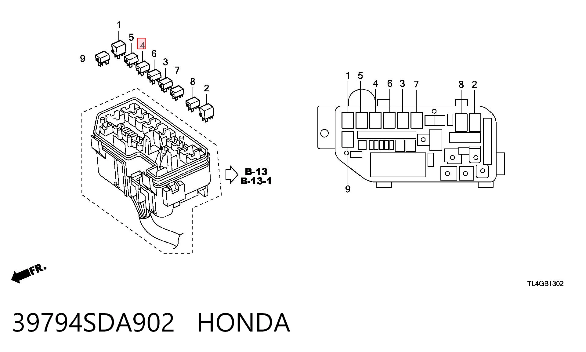 39794SDA902 Honda Relê das luzes de nevoeiro