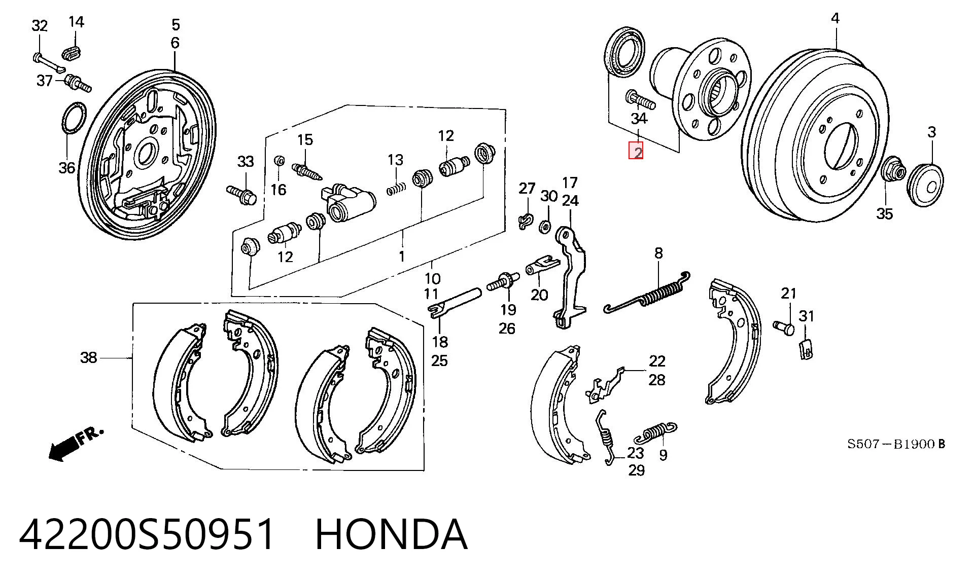 42200S04008 Hyundai/Kia Cubo traseiro