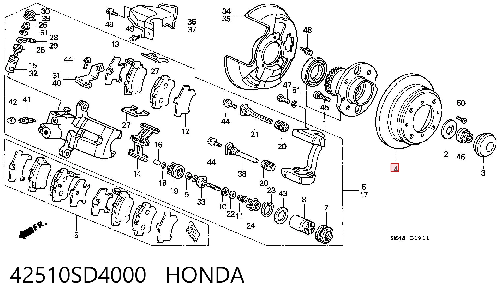 42510SD4000 Honda