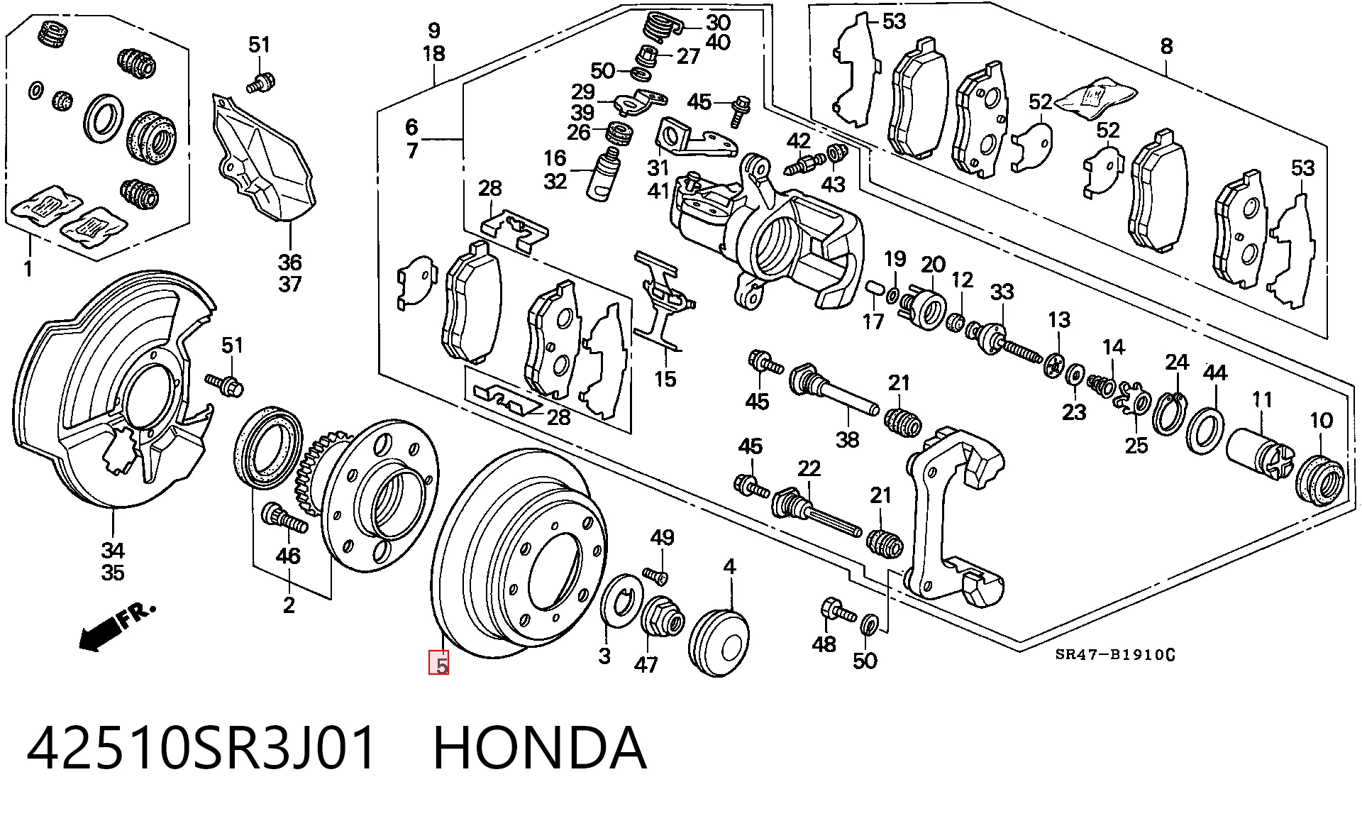 42510SR3J01 Honda