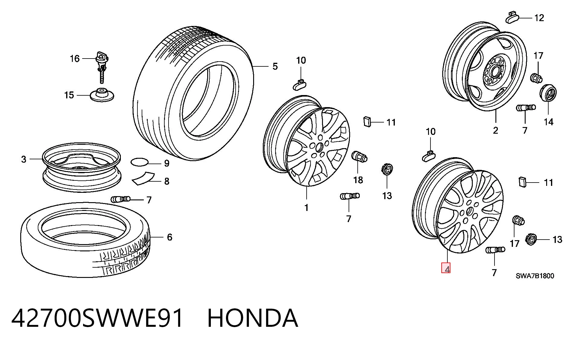 42700SWWE91 Honda