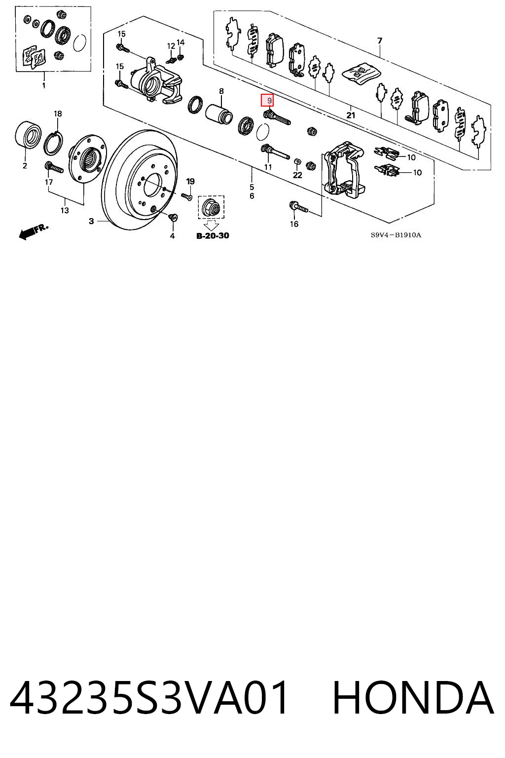 43235S3VA01 Honda