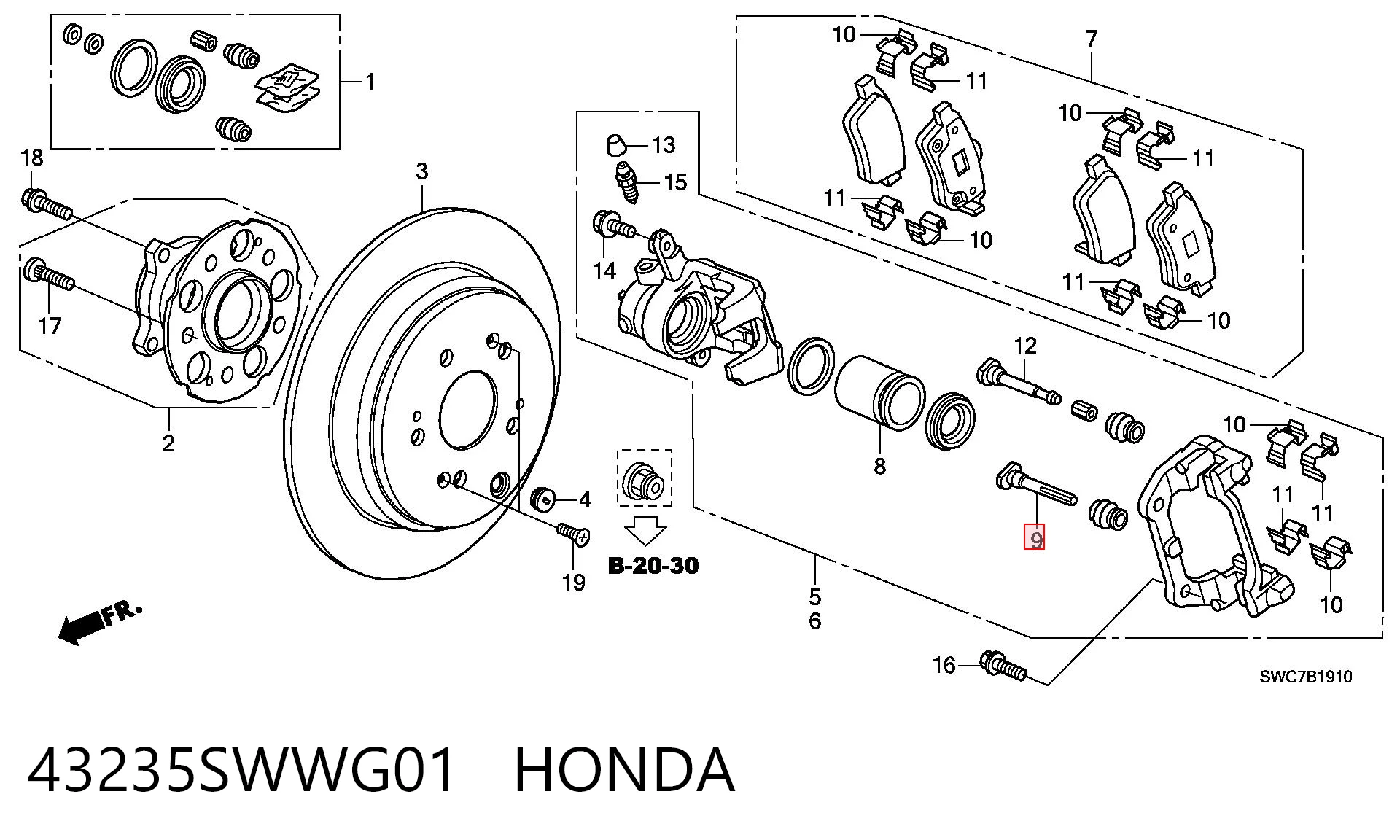 43235SWWG01 Honda