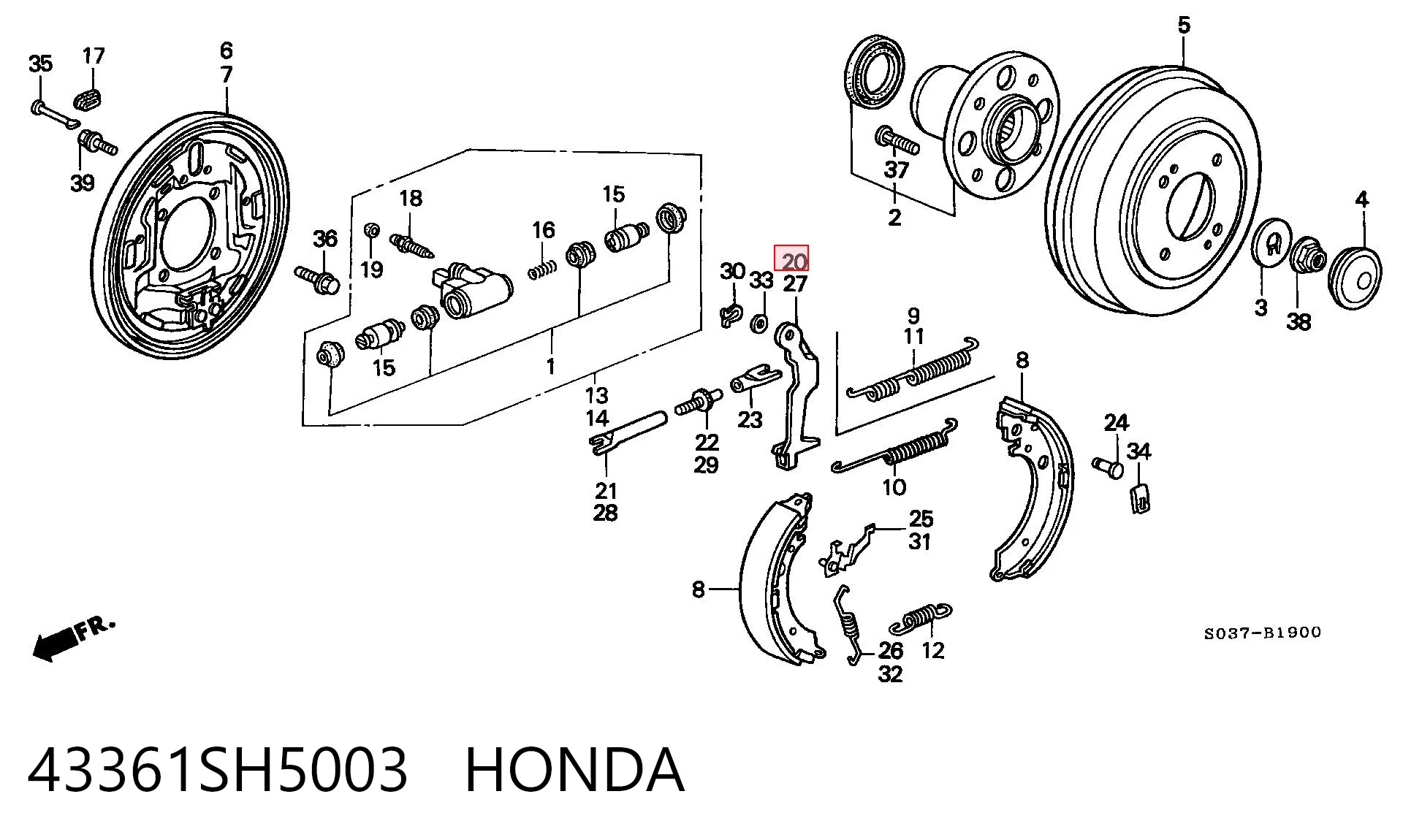 43361SH5003 Honda 
