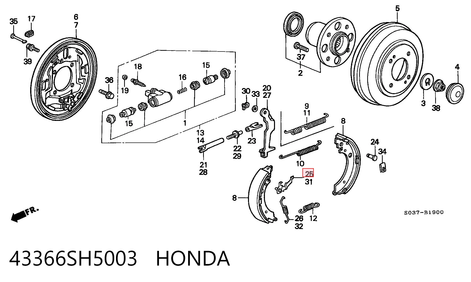 43366SH5003 Honda 