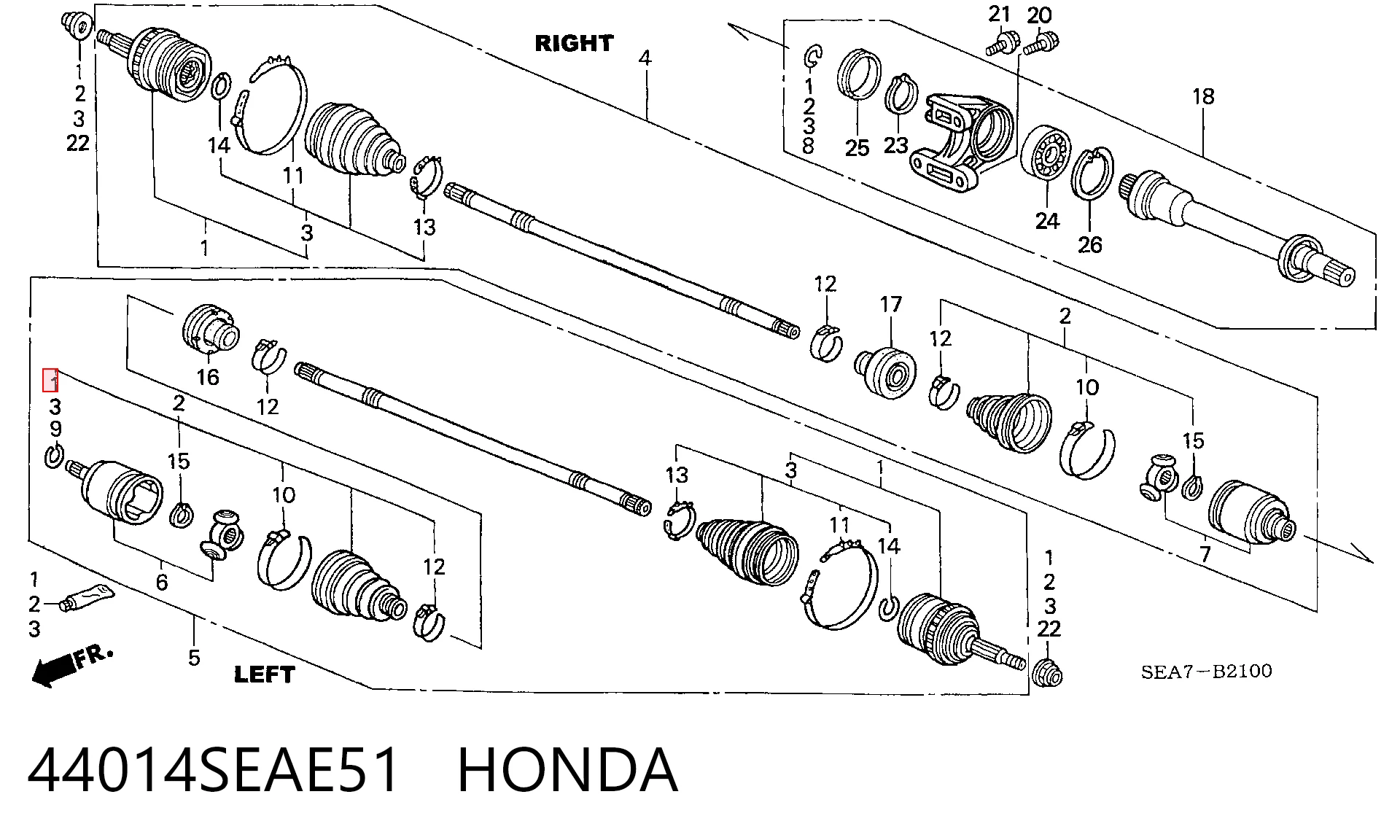 44014SEAE51 Honda