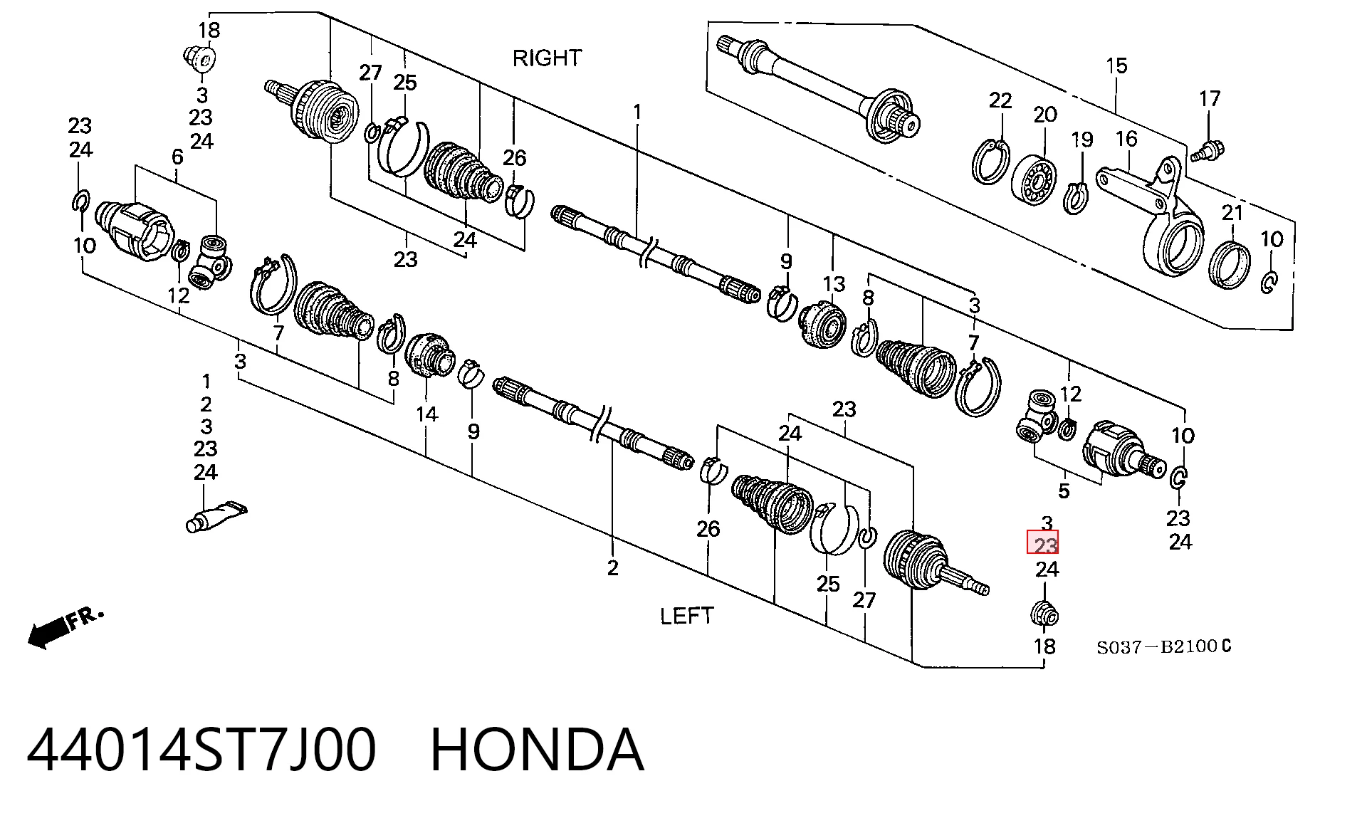 44014ST7J00 Honda