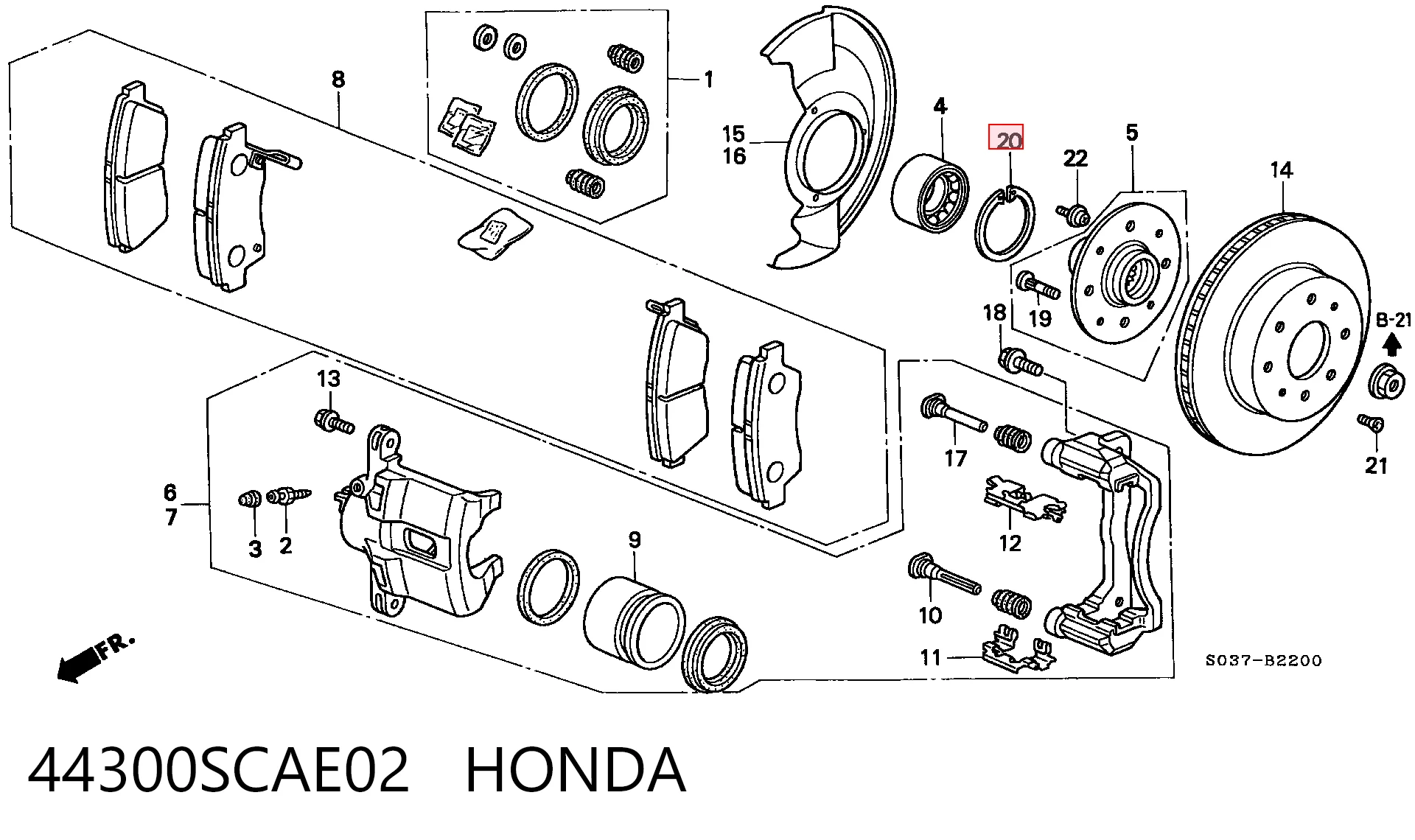 Rolamento de cubo dianteiro Honda Jazz  GD, GE