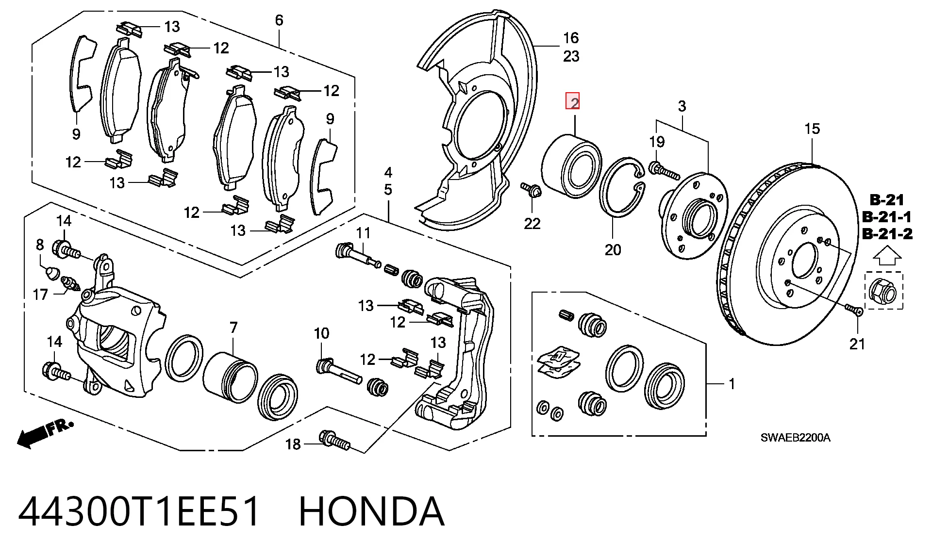 44300T1EE51 Honda