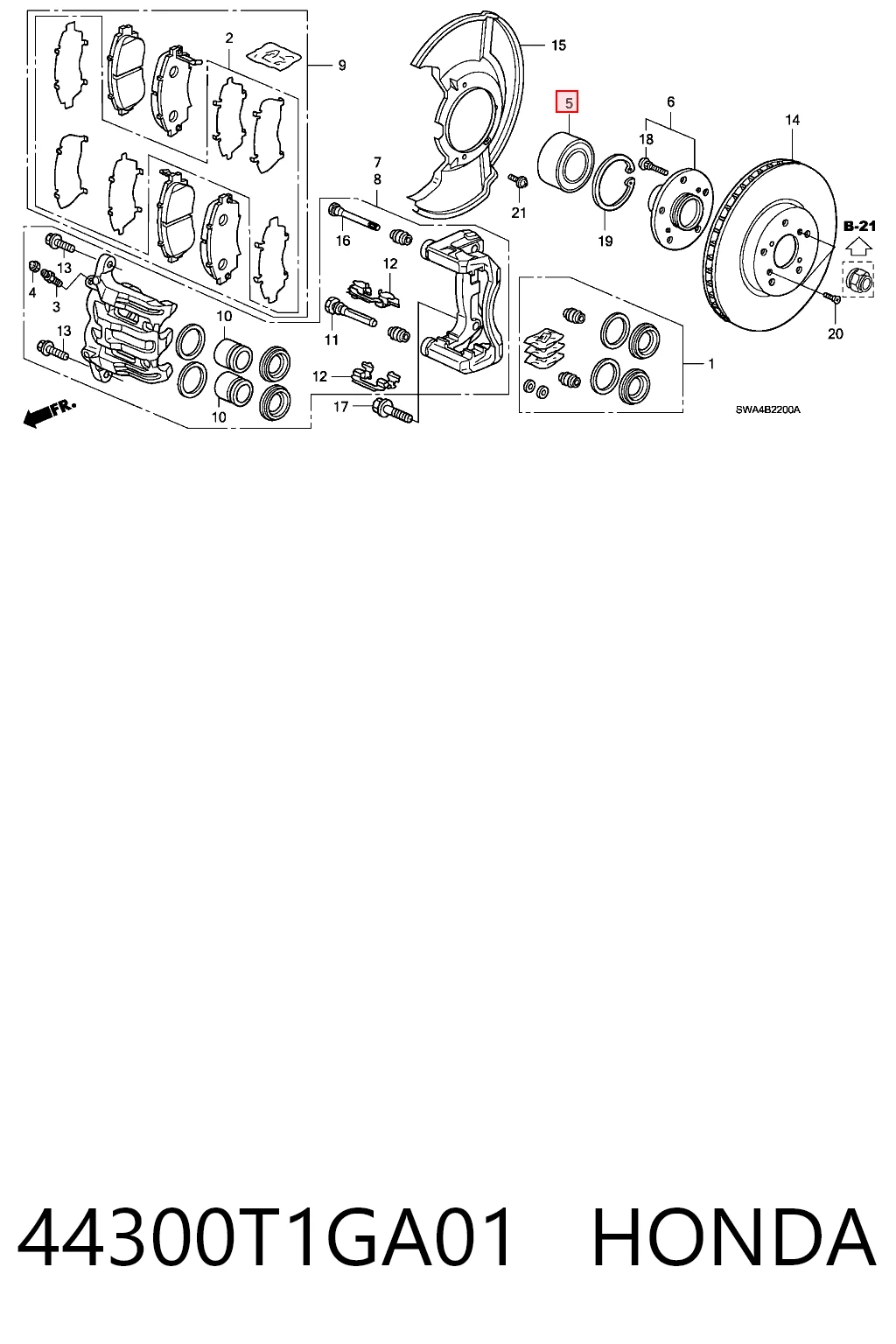 44300T1GA01 Honda