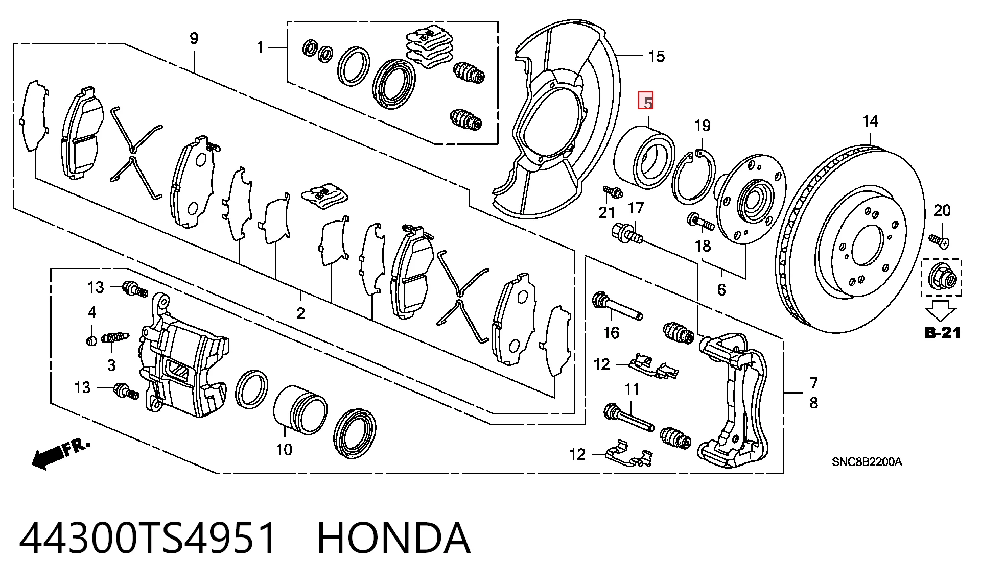 44300TS4951 Honda