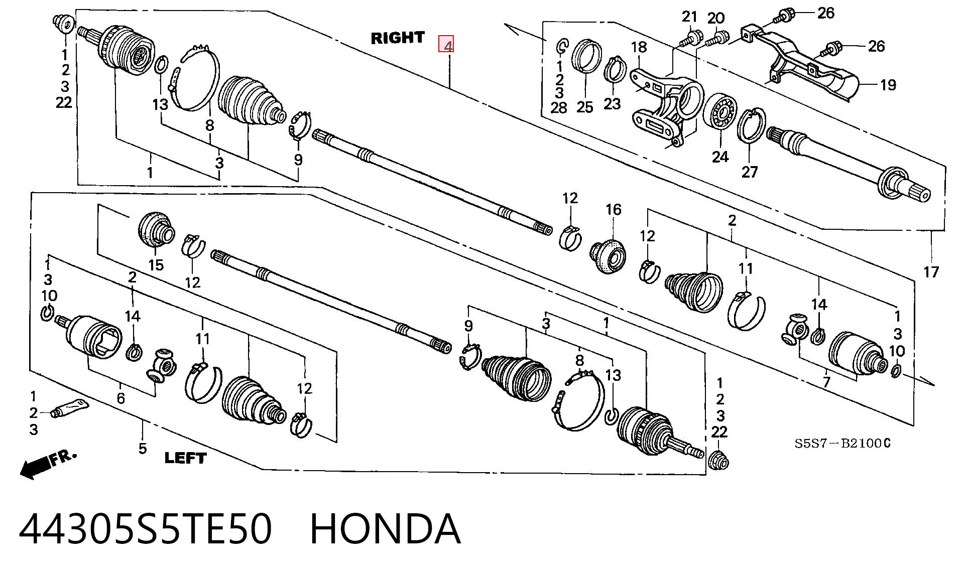44305S5TE50 Honda