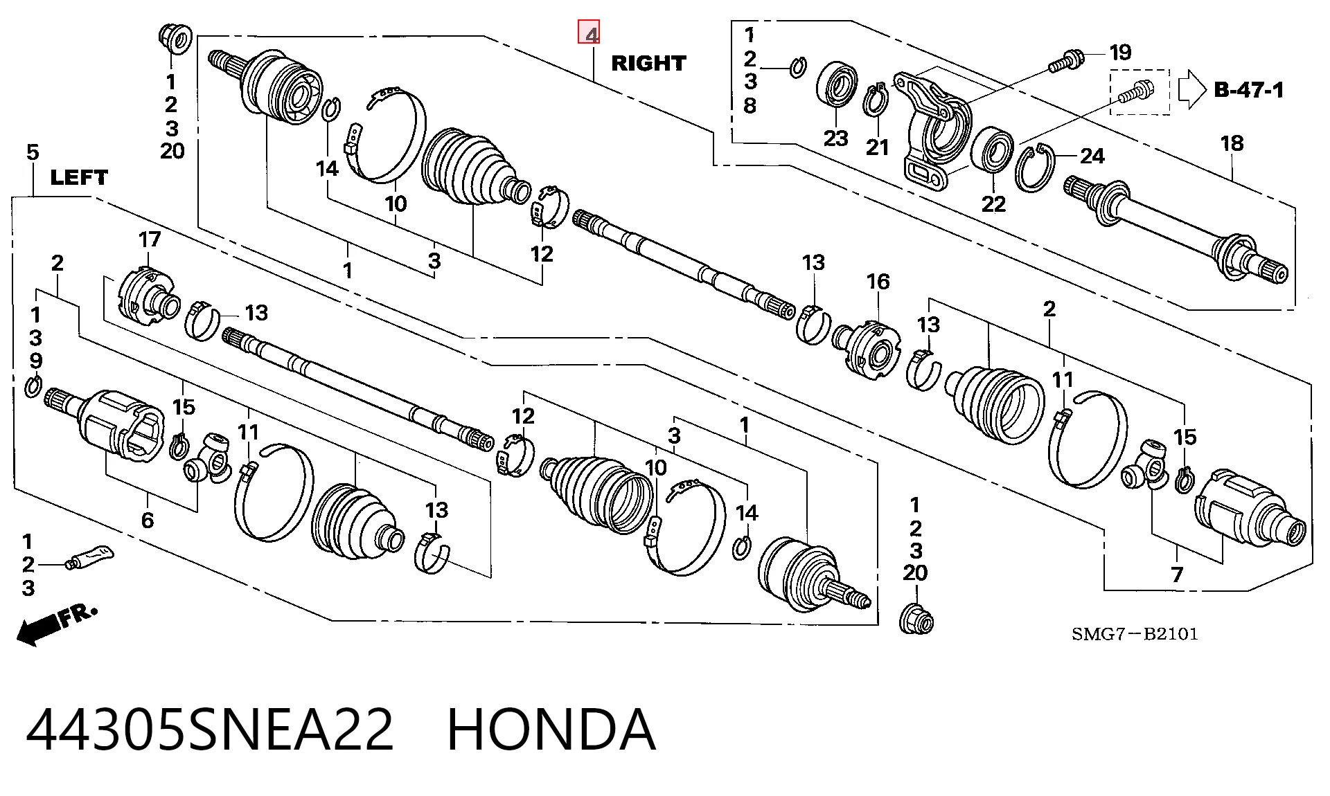 44305SNEA22 Honda
