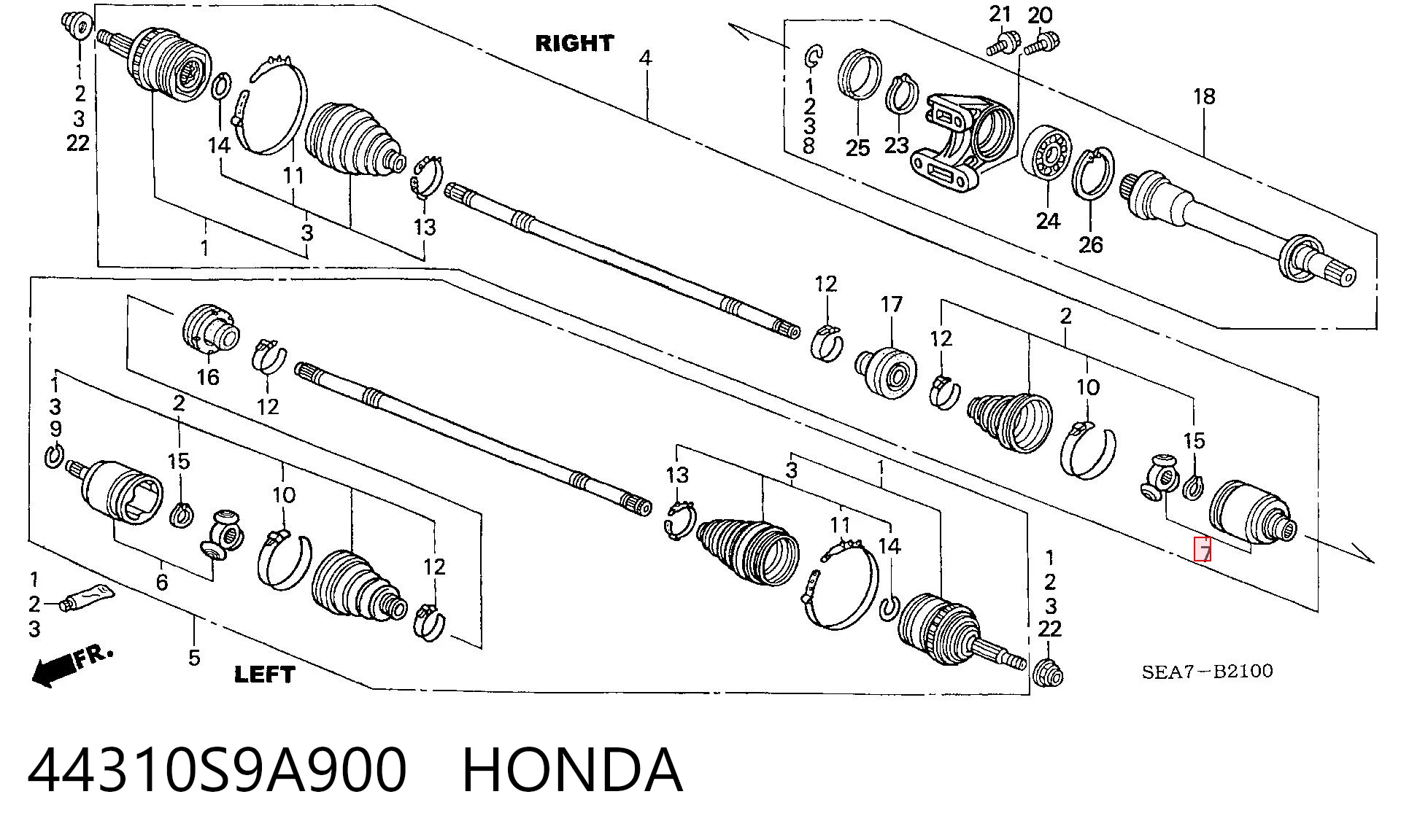 44310S9A900 Honda