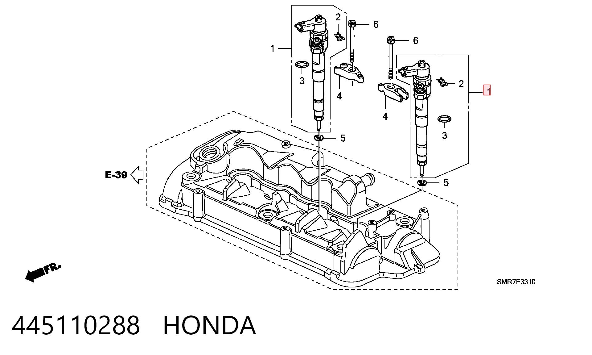Injetor de injeção de combustível para Honda Civic VIII FK, FN