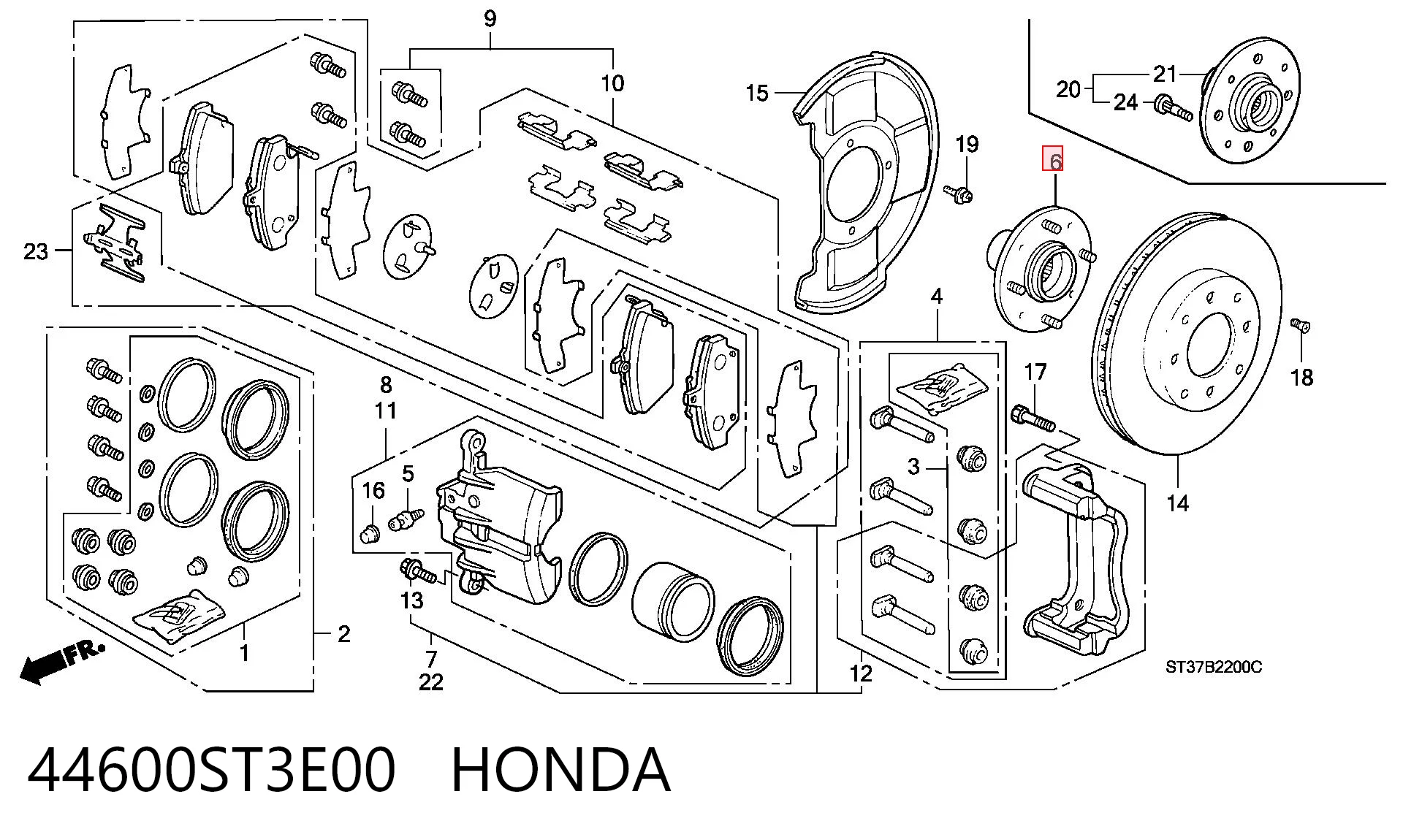 Compre Cubo dianteiro Honda Civic 7
