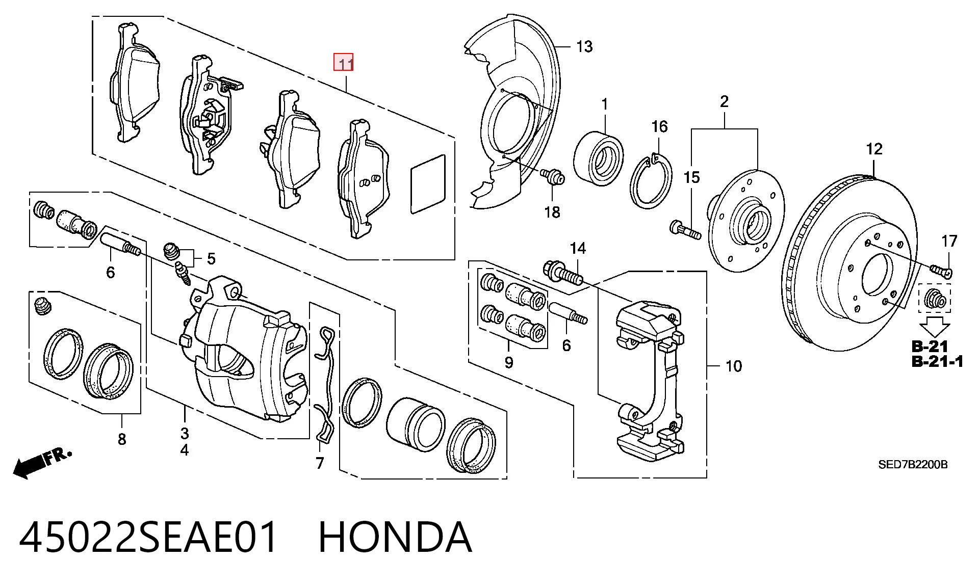 45022SEAE01 Honda