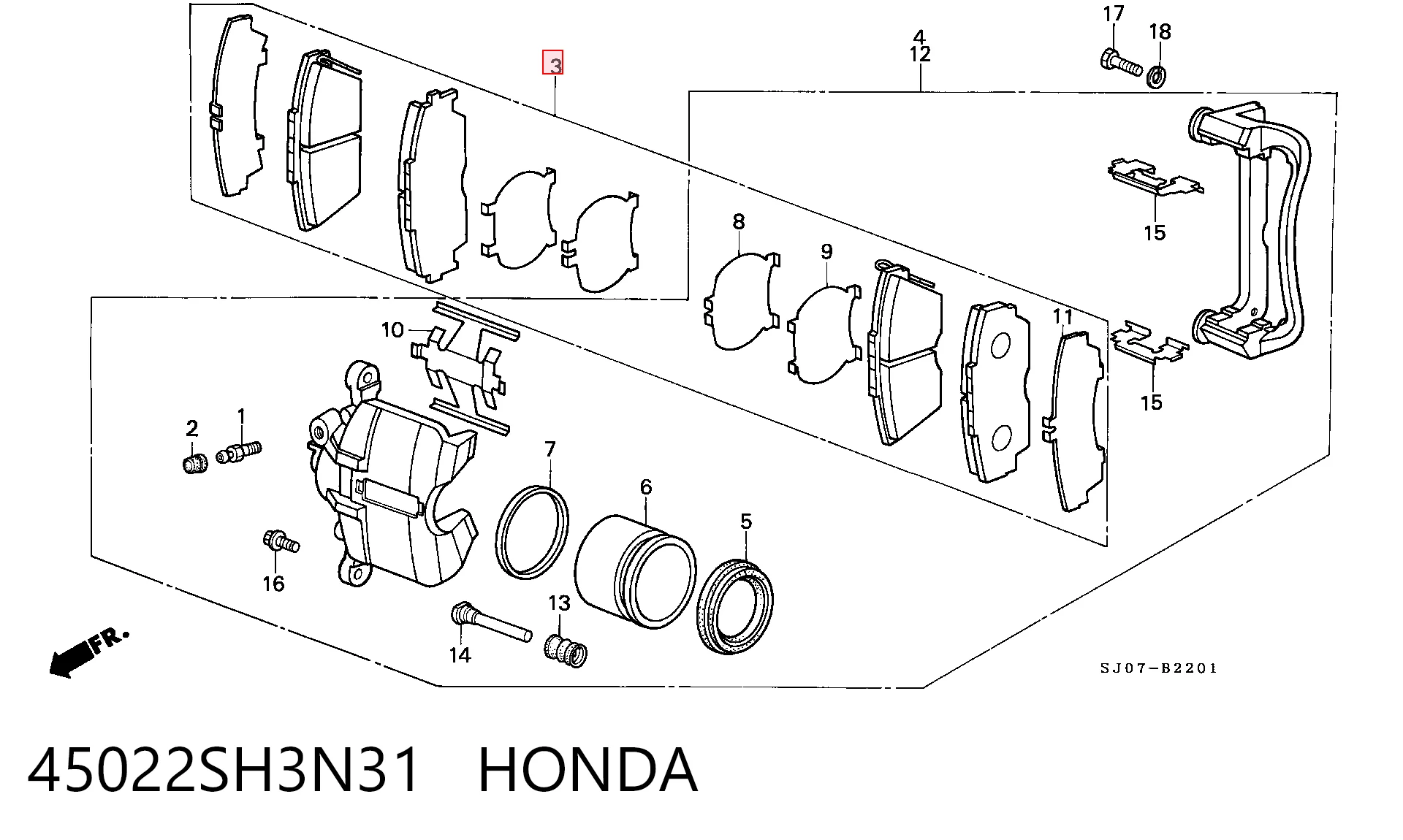 45022SH3N31 Honda