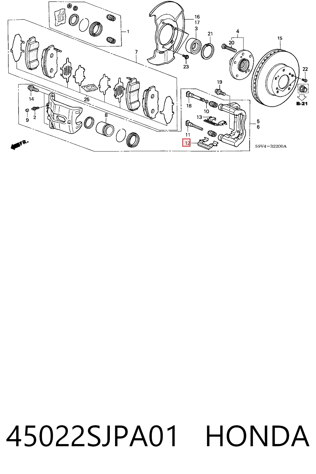 45022SJPA01 Honda