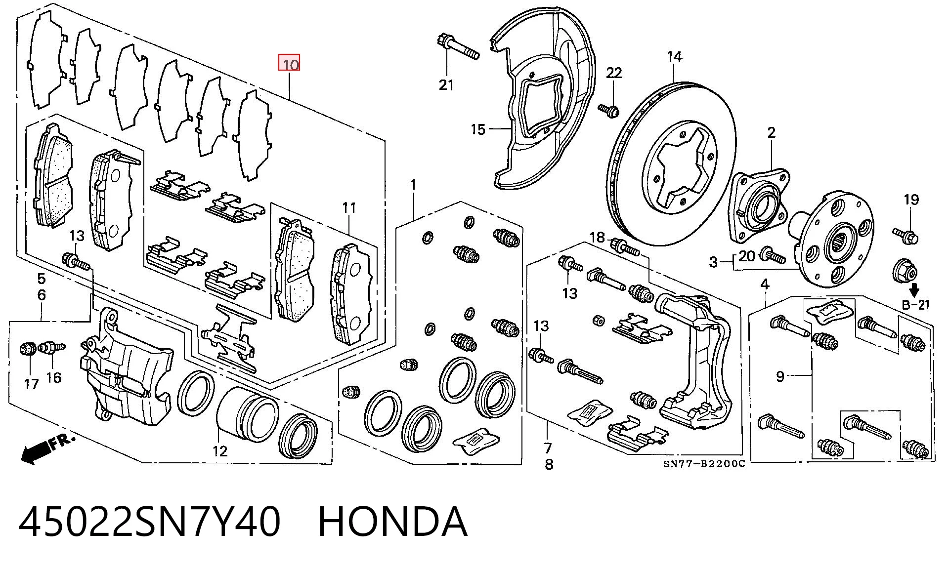 45022SN7Y40 Honda
