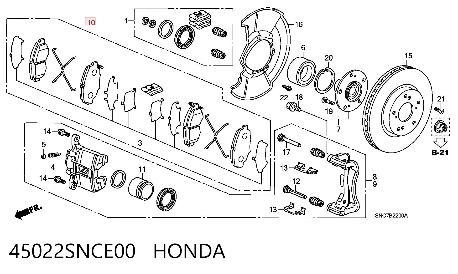 45022SNCE00 Honda