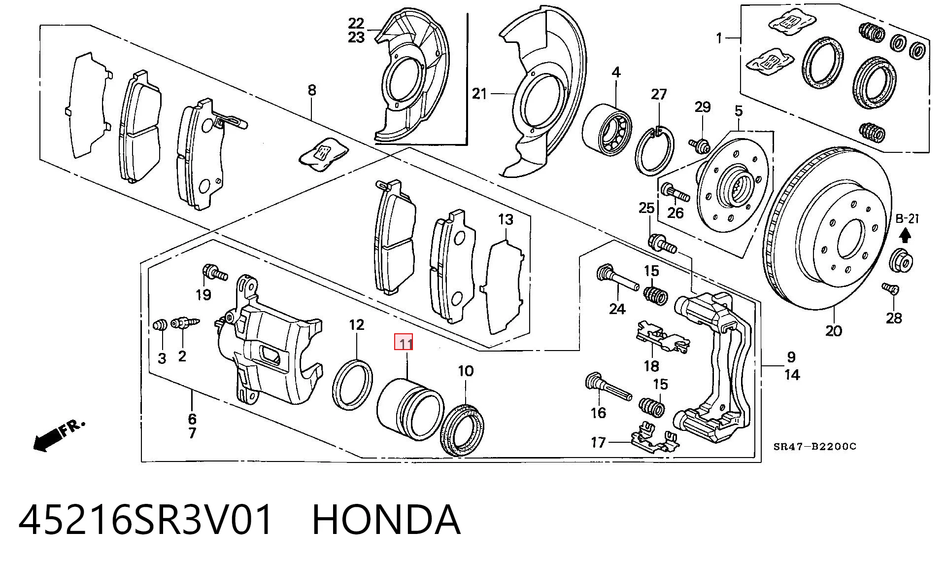 45216SR3V01 Honda