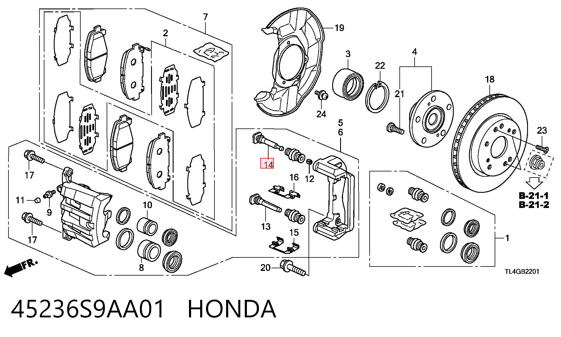 45236S9AA01 Honda