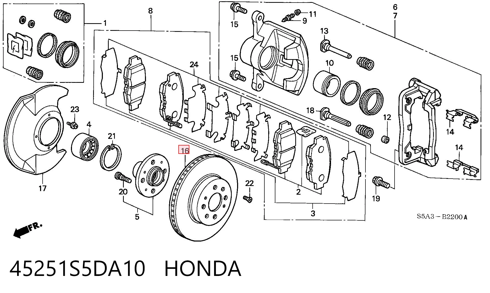 45251S5DA10 Honda