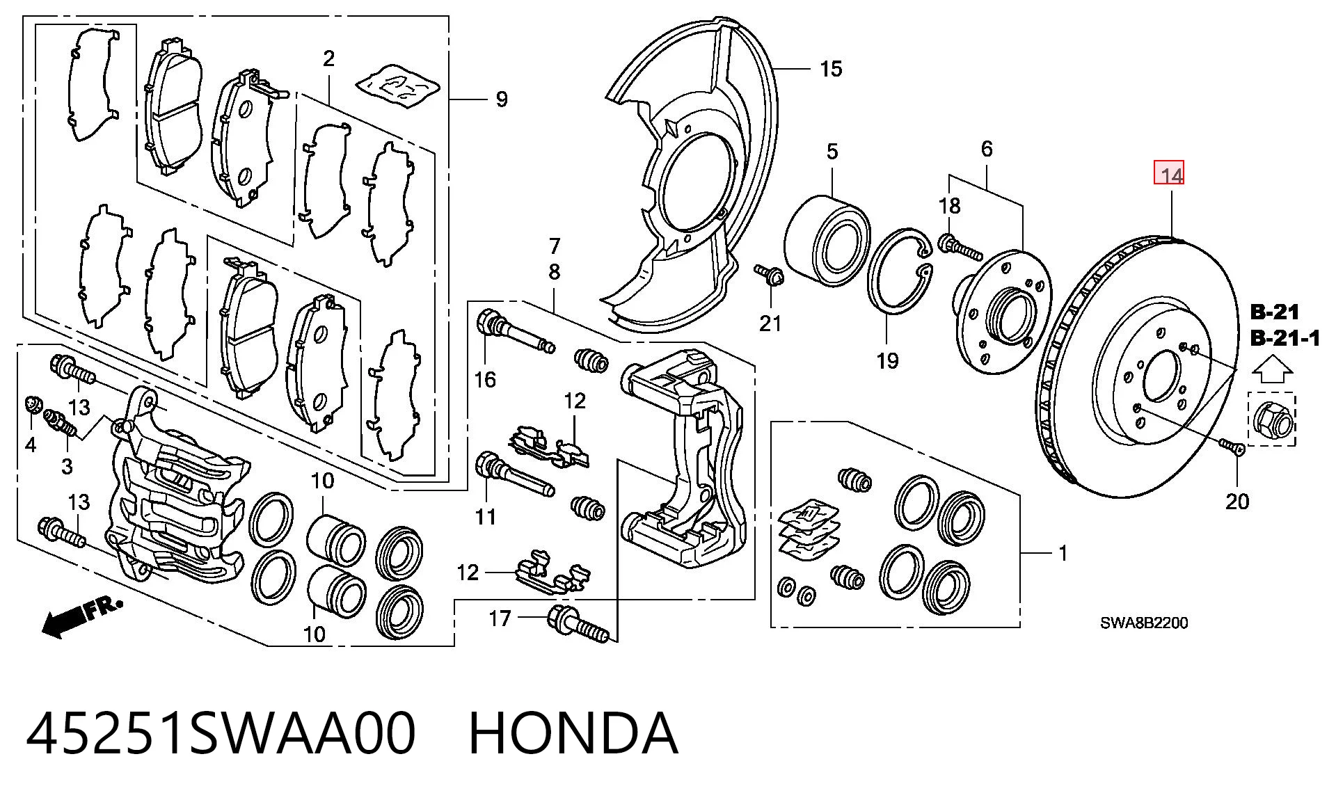45251SWAA00 Honda