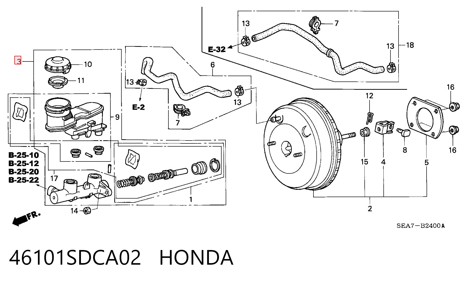 Compre Cilindro mestre do freio Honda Accord 7