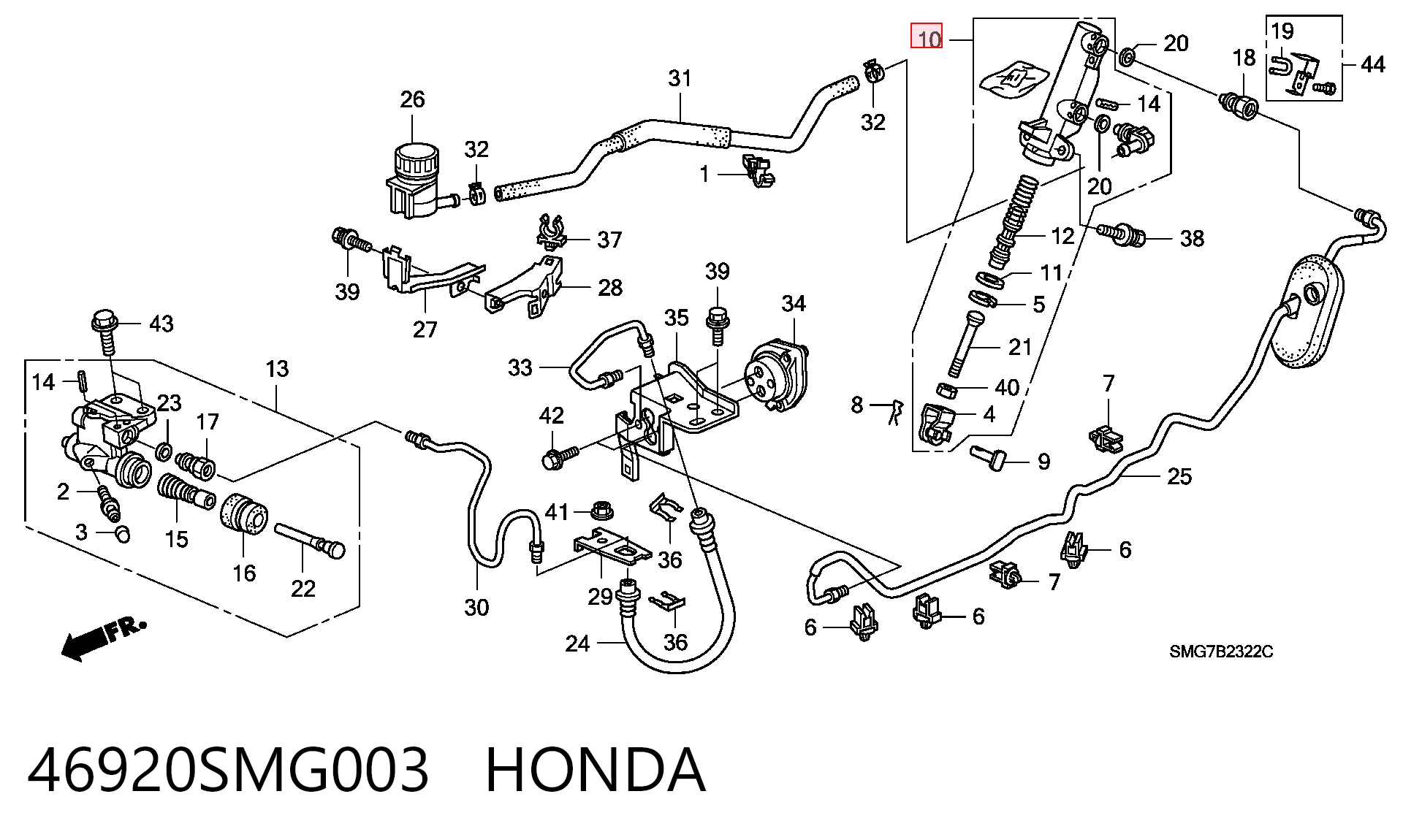  Cilindro mestre de embraiagem Honda Civic VIII hatchback (FK, FN) (2005 - 2012) VIII