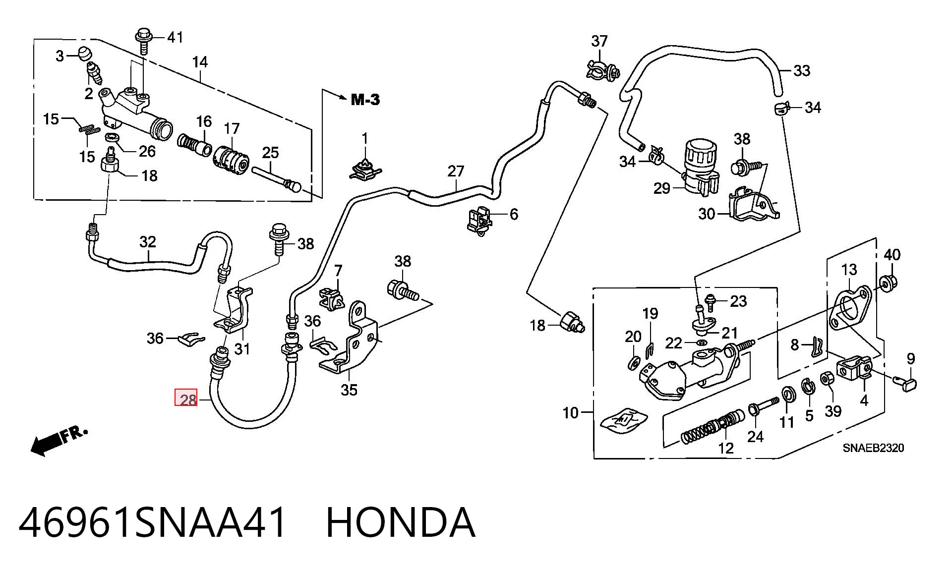 Mangueira de embraiagem para Honda Civic VIII FD, FA