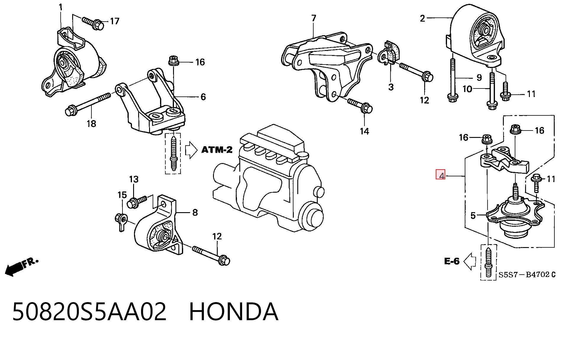 50820S5AA02 Honda