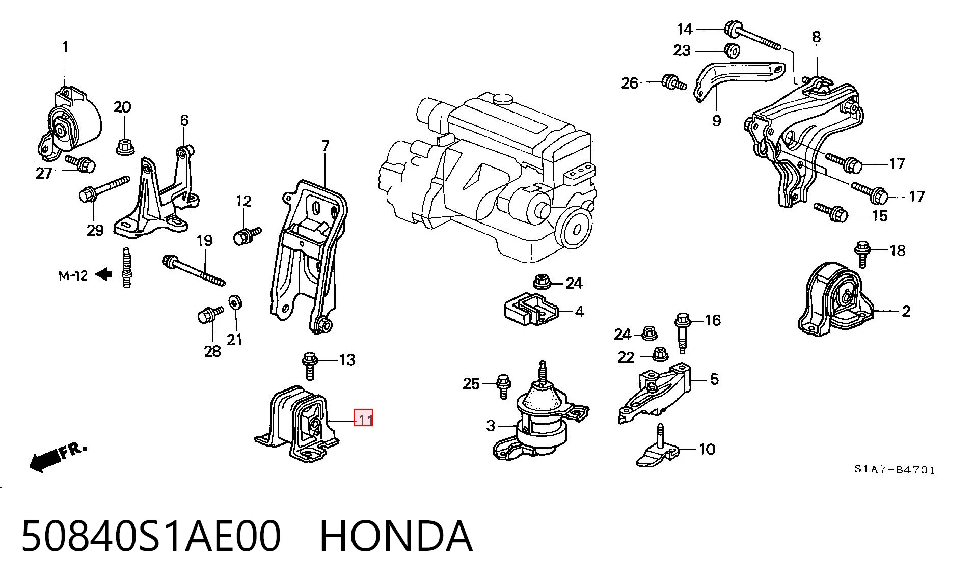50840S1AE00 Honda