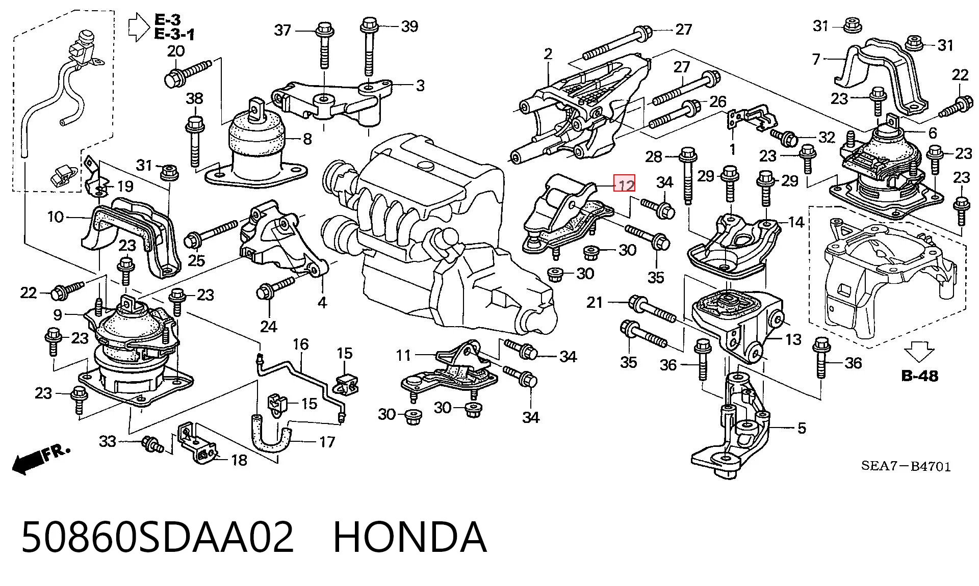 50860SDAA02 Honda
