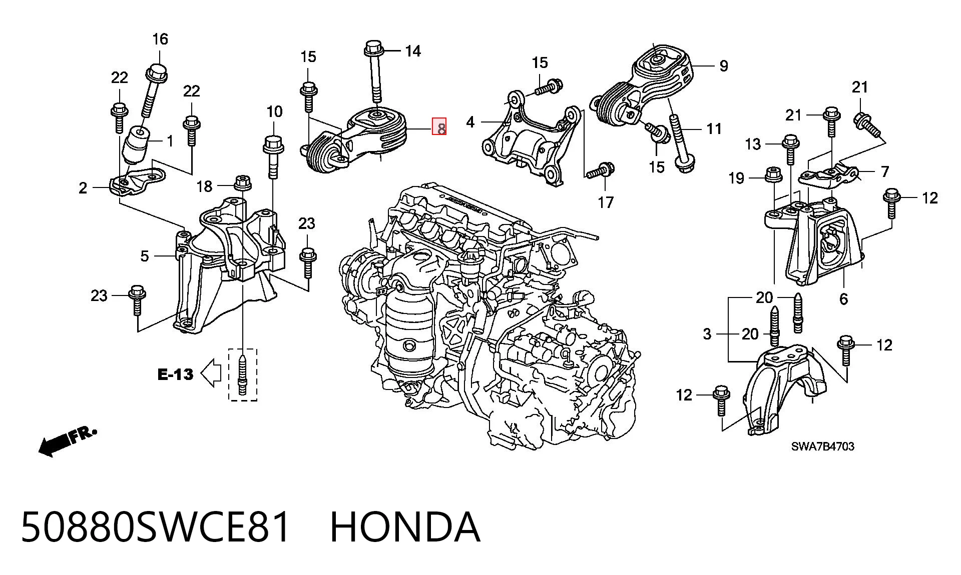 50880SWCE81 Honda