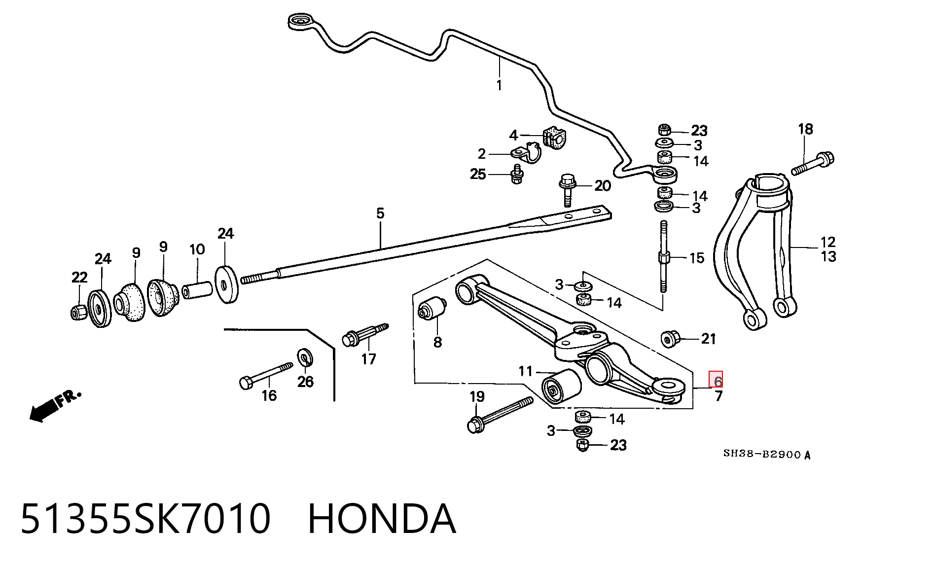 51355SK7010 Honda