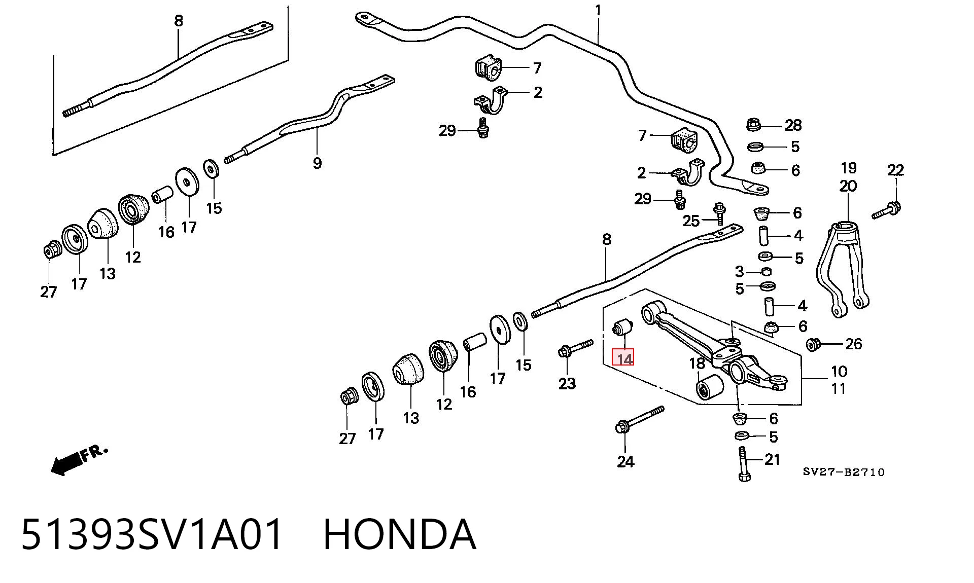  para Honda Accord V (CC7)