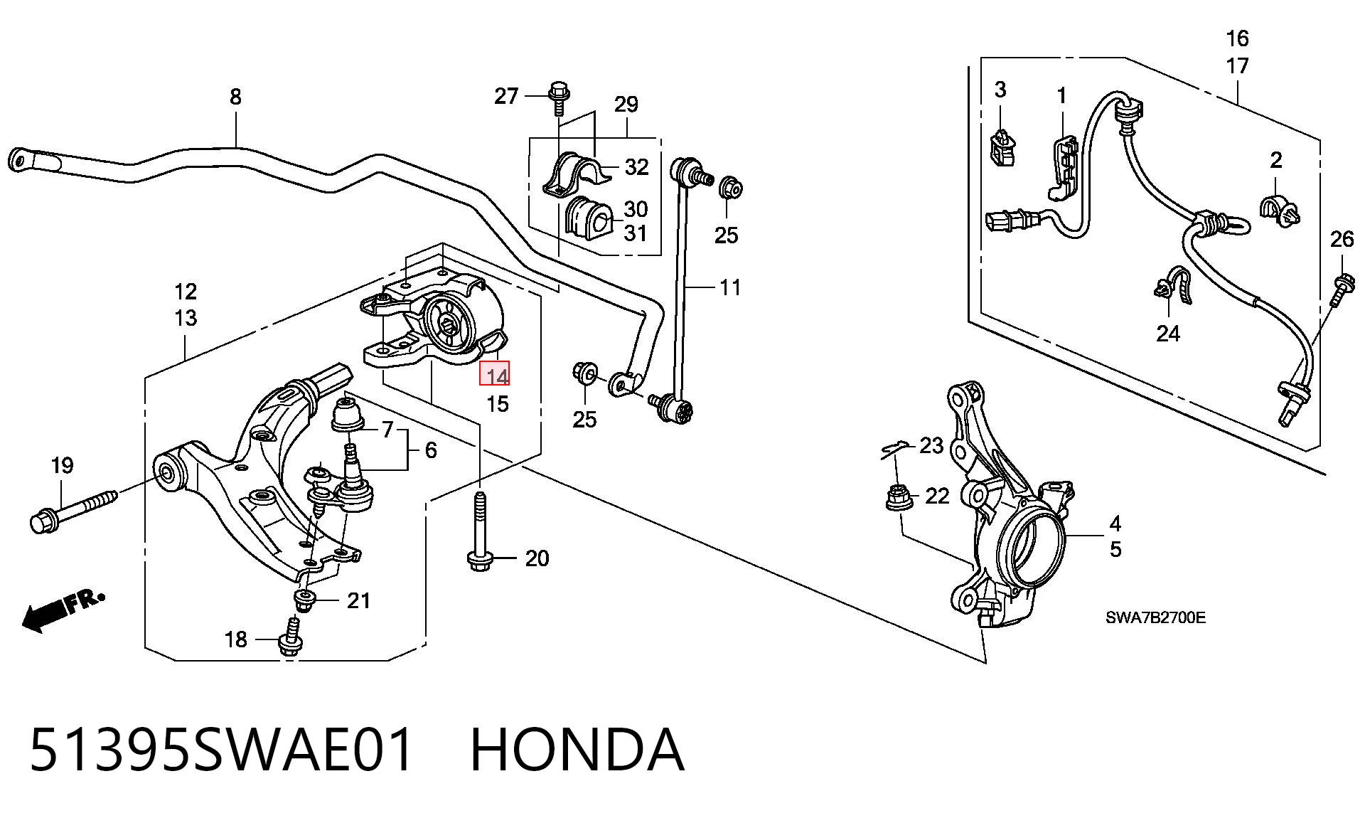 51395SWAE01 Honda