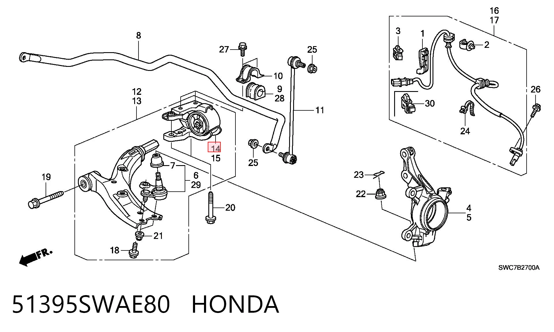51395SWAE80 Honda