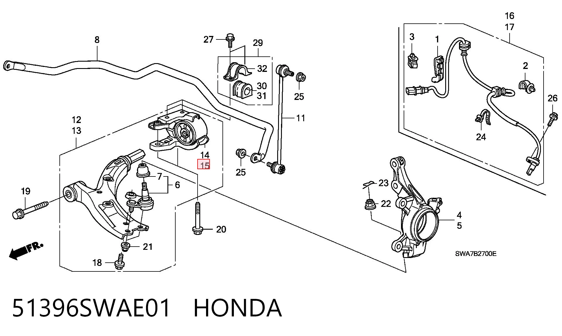 51396SWAE01 Honda
