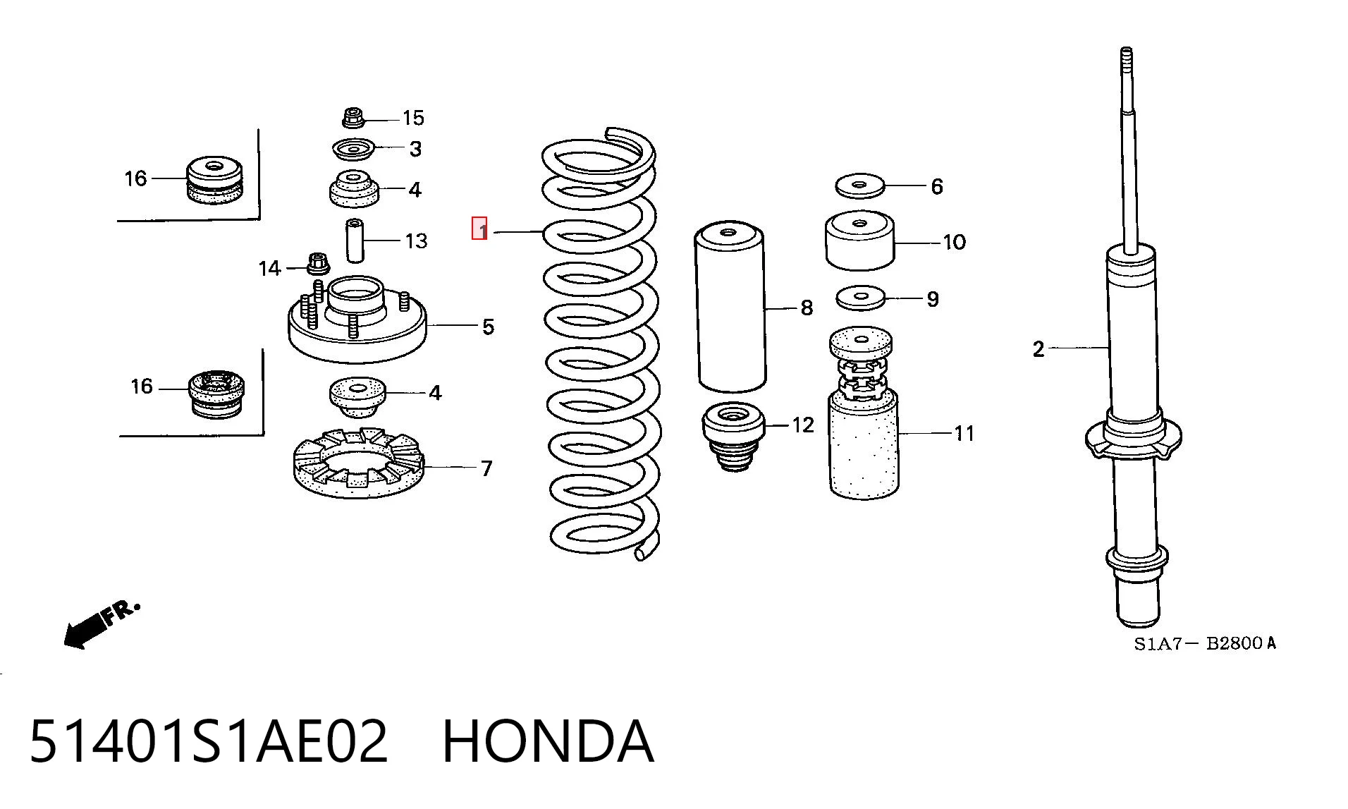Mola dianteira Honda Accord VI CG ao melhor preço
