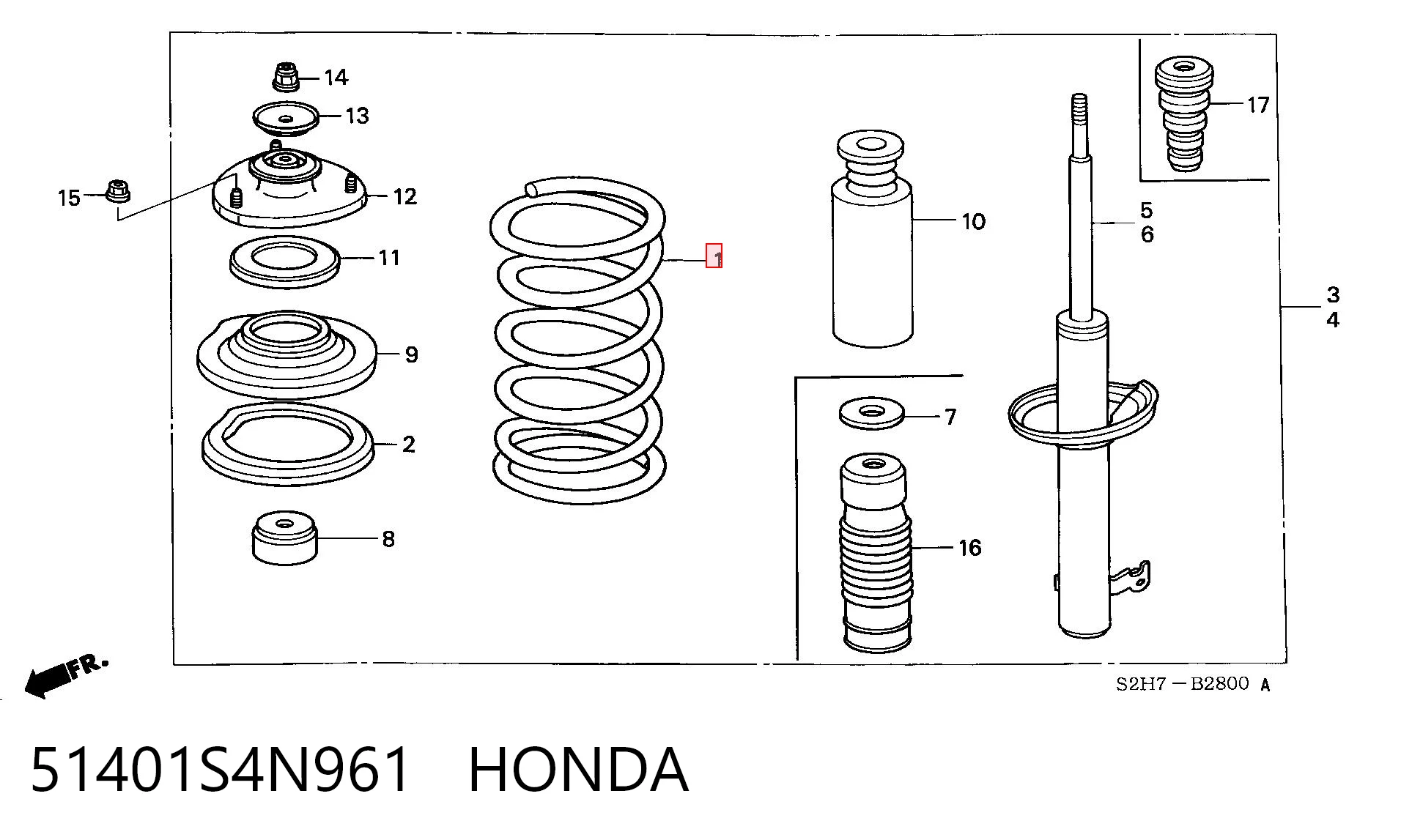 Mola dianteira para Honda HR-V GH
