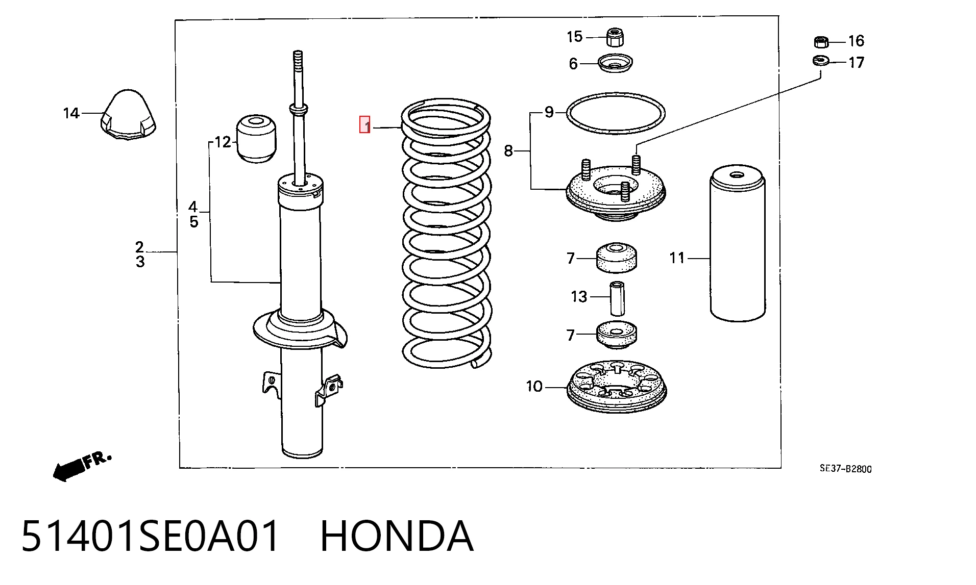 Mola dianteira Honda Accord III CA5 ao melhor preço