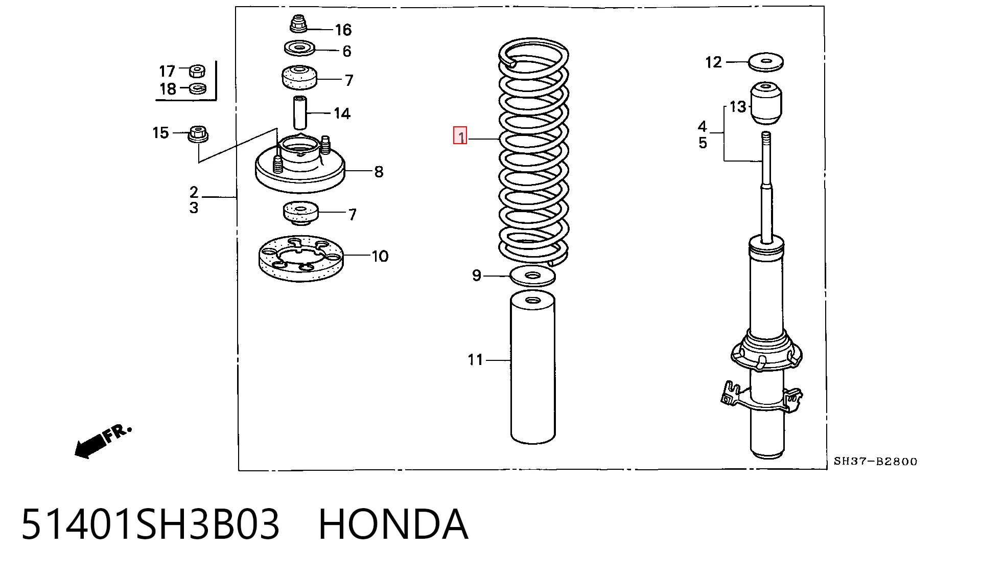 Compre Mola dianteira Honda Civic 4
